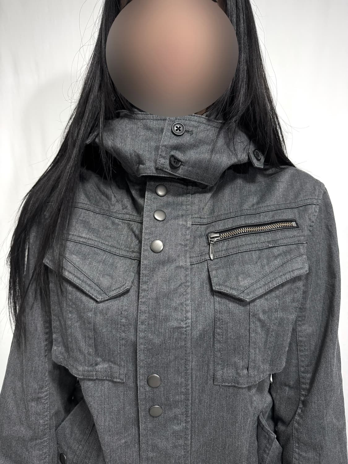 High-Neck Snap-Button Jacket 상품이미지3