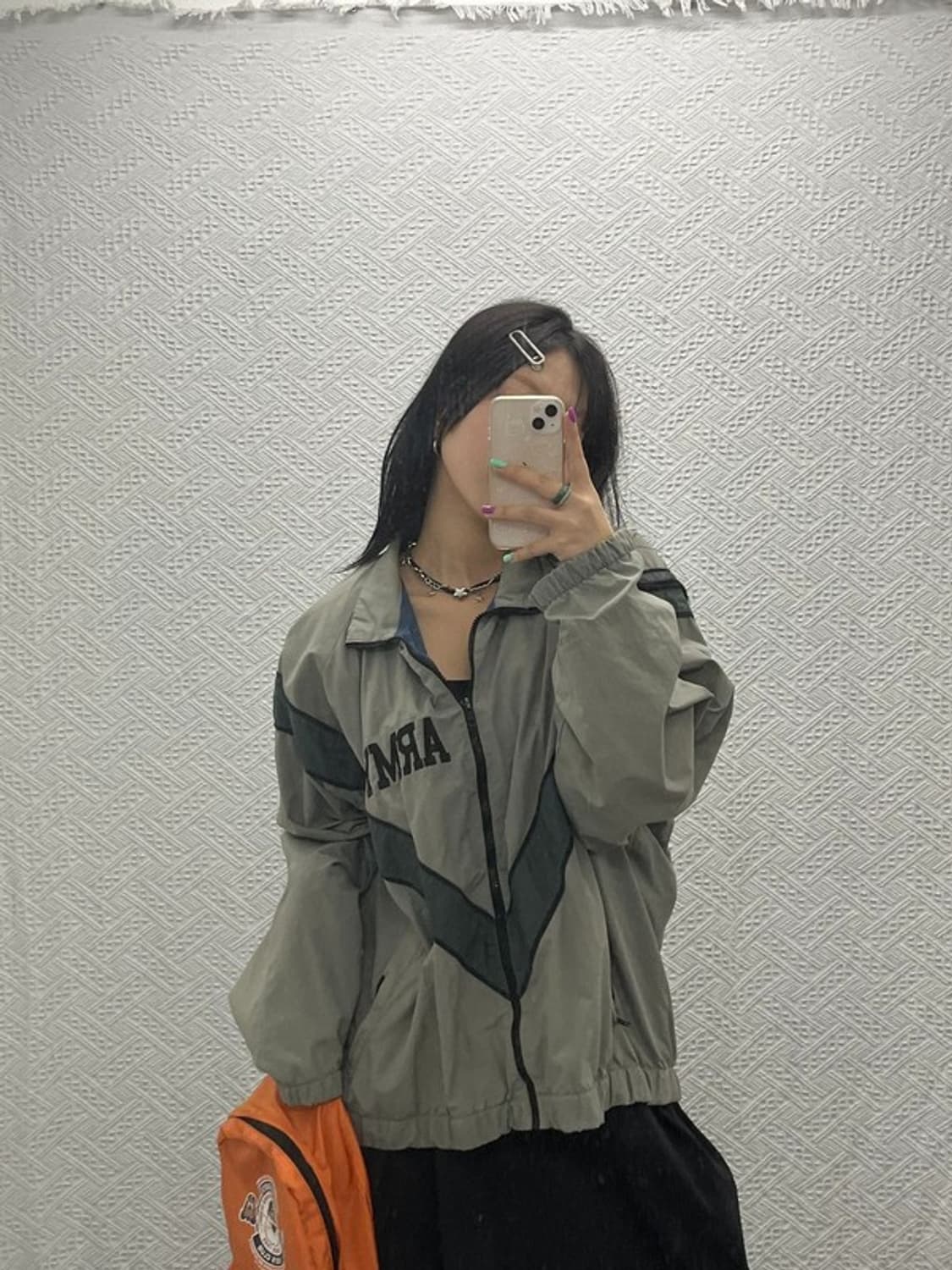 빈티지 올드스쿨 USA ARMY 오버핏 바람막이 자켓 100 C06739 상품이미지1