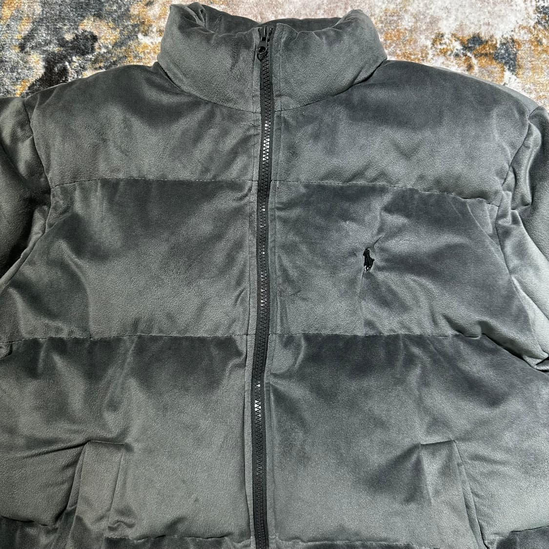 폴로 포니 그레이 벨벳 패딩 상품이미지2