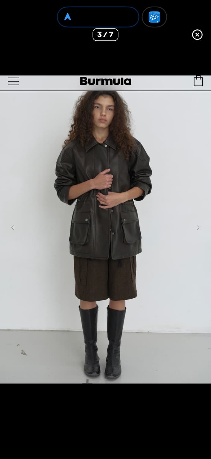 버뮬라 가죽자켓 브라운 상품이미지2