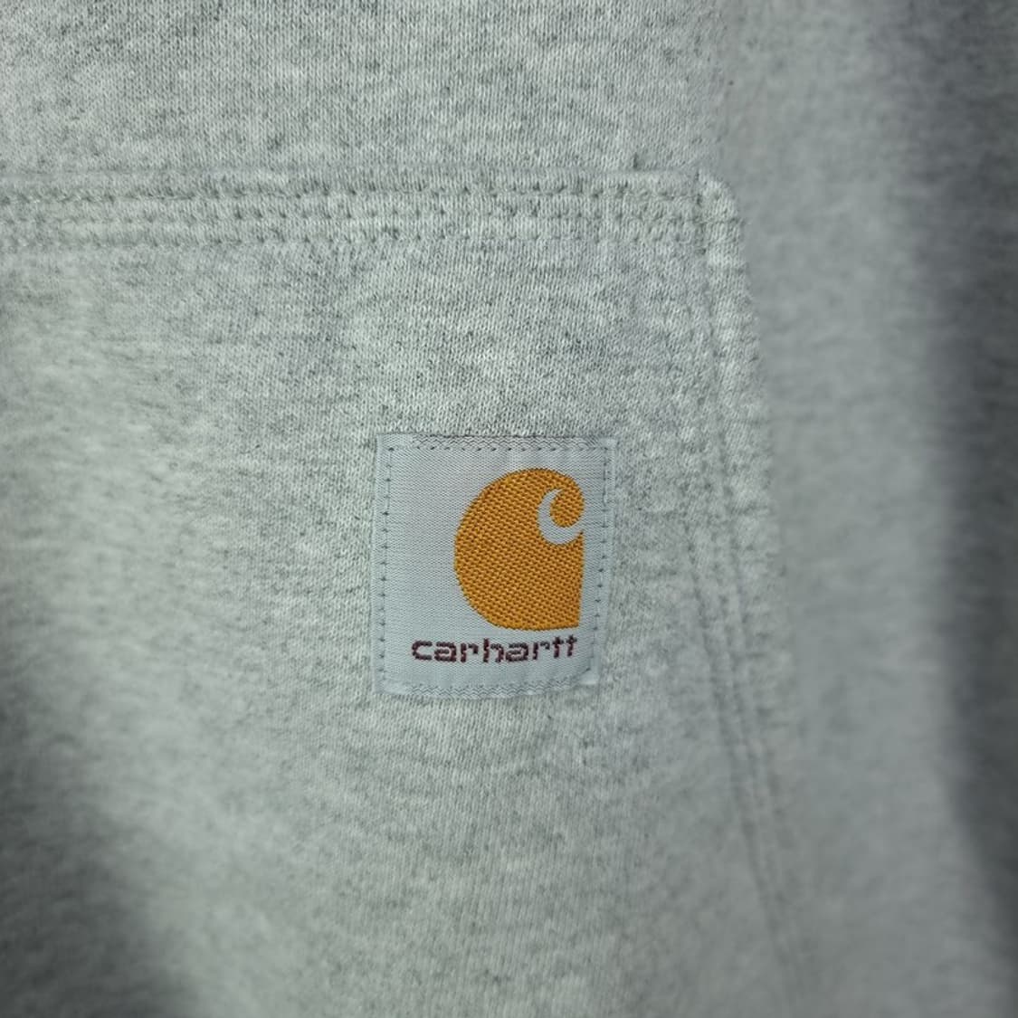 [칼하트] 로고 패치 오버핏 후드티 그레이 M18553 상품이미지6