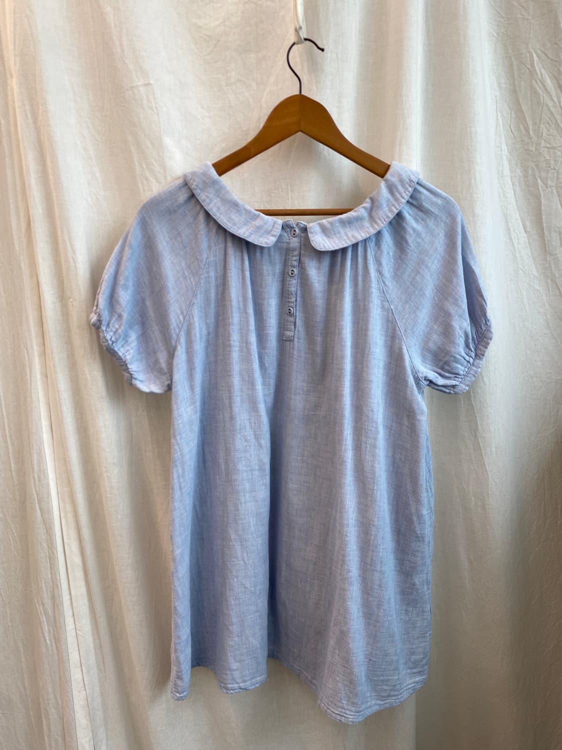 스카이블루 반팔블라우스(L) 상품이미지2