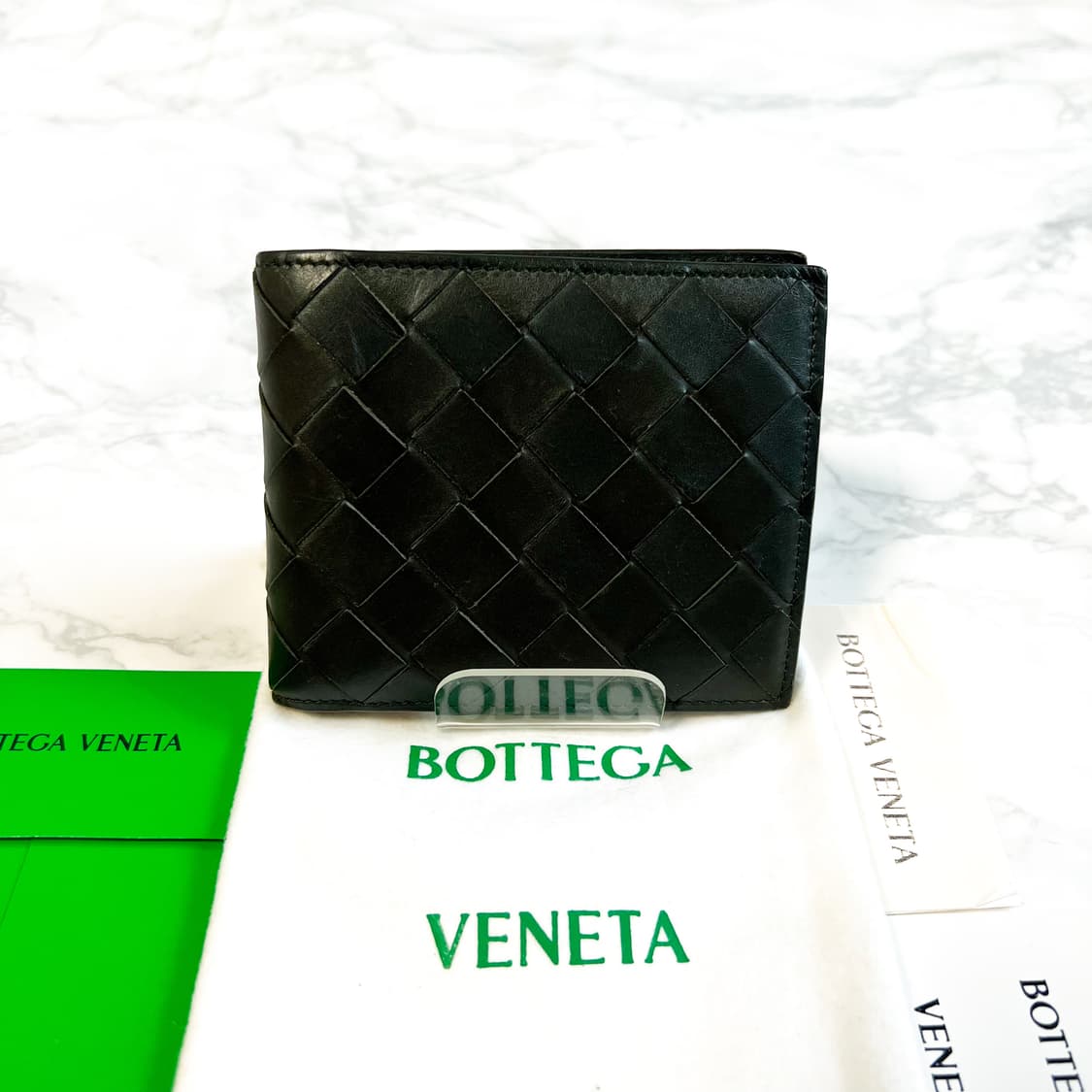 [신형] 보테가베네타 인트레치아토 반지갑 다크 올리브 상품이미지1