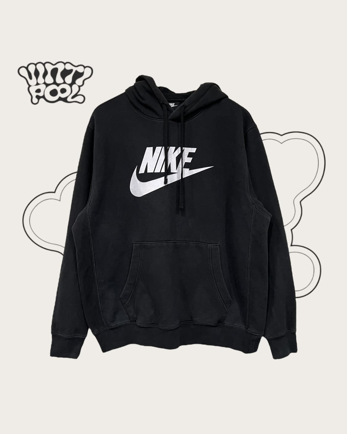 나이키 빅로고 기모 후드티 XL 블랙 상품이미지1
