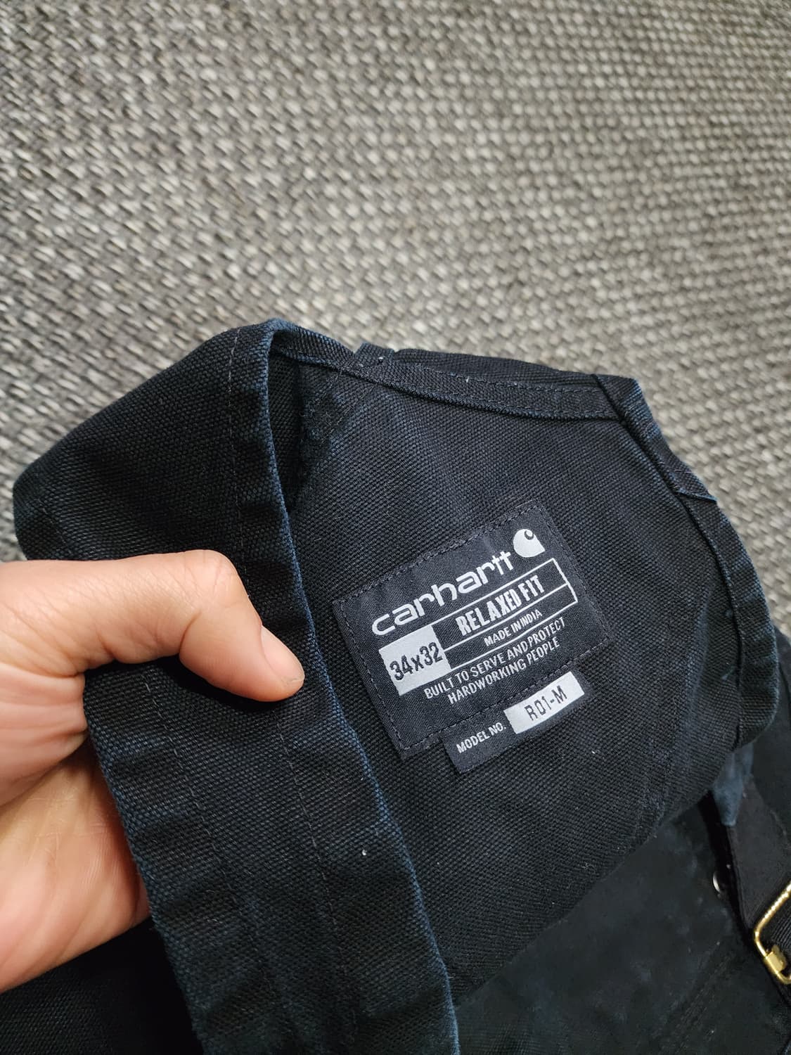 칼하트 블랙 오버롤  34 사이즈  상품이미지4