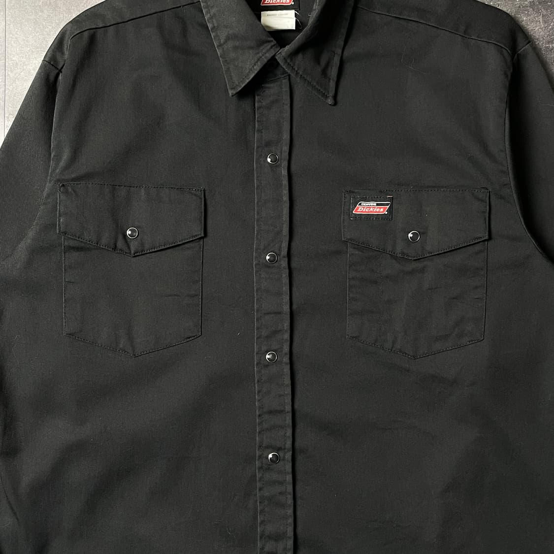 DICKIES 디키즈 빈티지 블랙 스냅버튼 워크 셔츠 A00863 상품이미지3