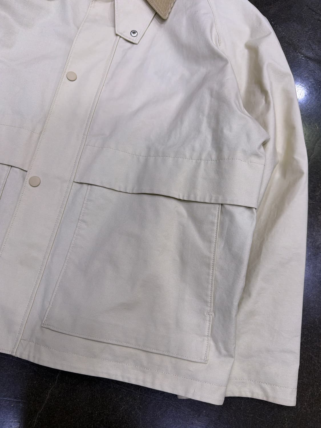 유니클로 쇼츠 유틸리티 블루종 자켓 점퍼 베이지 XL 상품이미지7