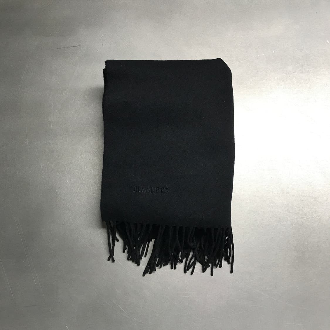 질샌더 로고 머플러 블랙 상품이미지2