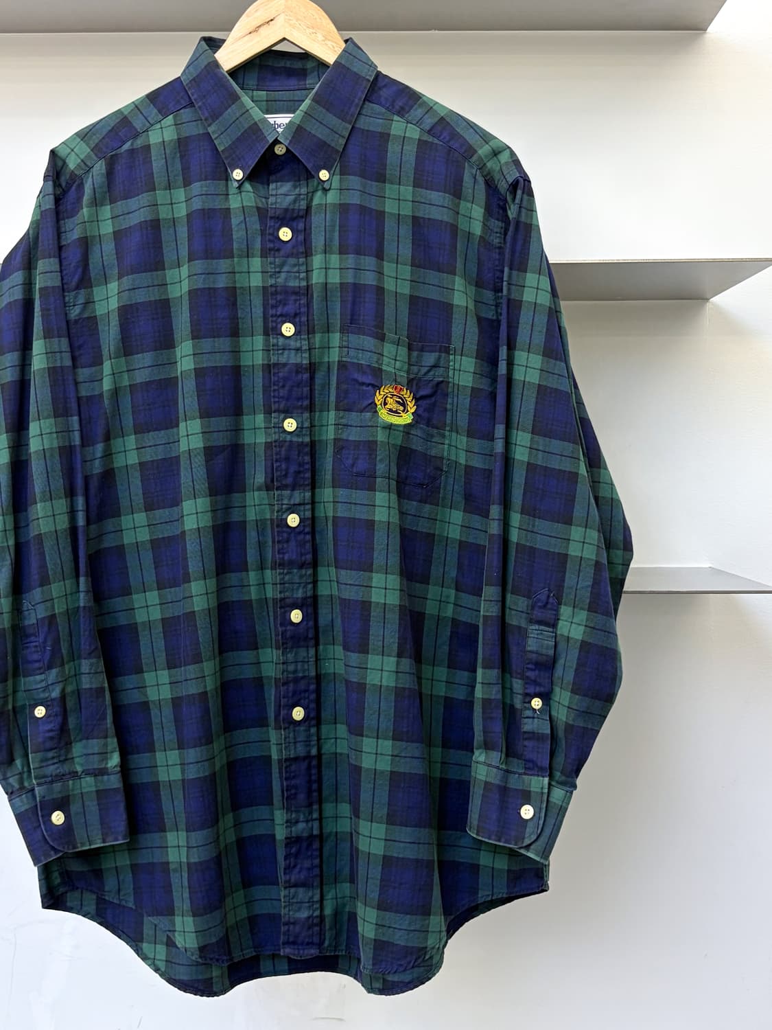 버버리 90s 크레스트 로고 체크 셔츠 상품이미지2