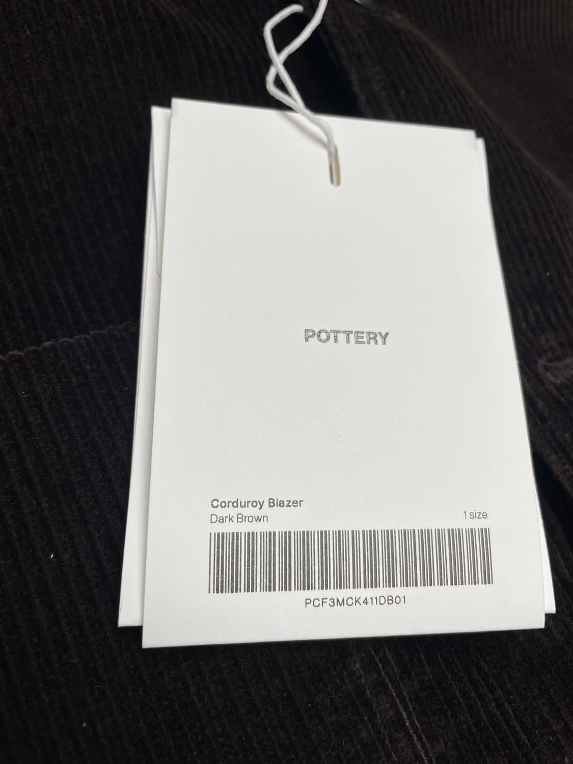 (1) 포터리 코듀로이 블레이저 다크브라운 상품이미지4