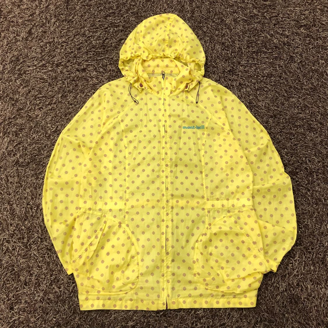 S 몽벨 옐로우 도트 후드 바람막이 자켓 상품이미지1