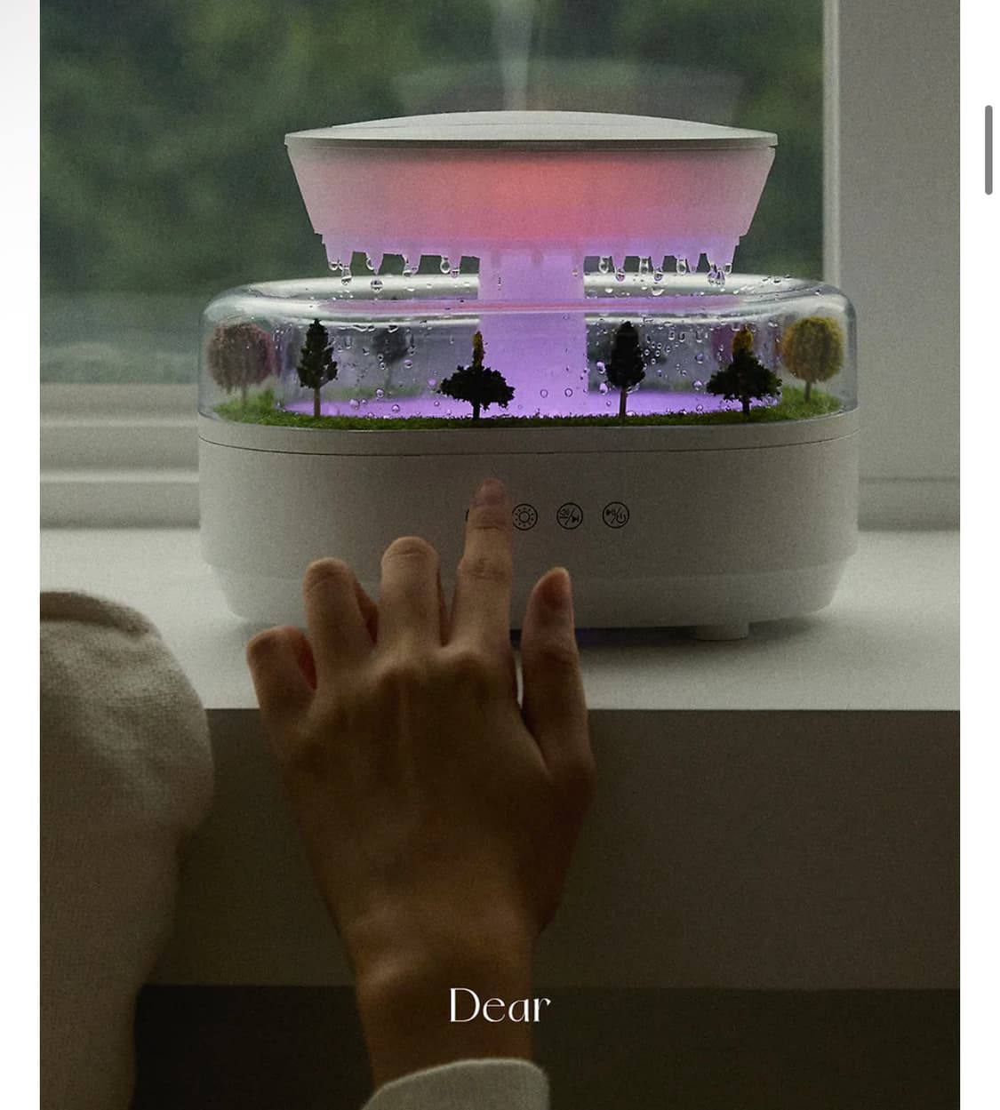빗소리 asmr 무드등 가습기 상품이미지1
