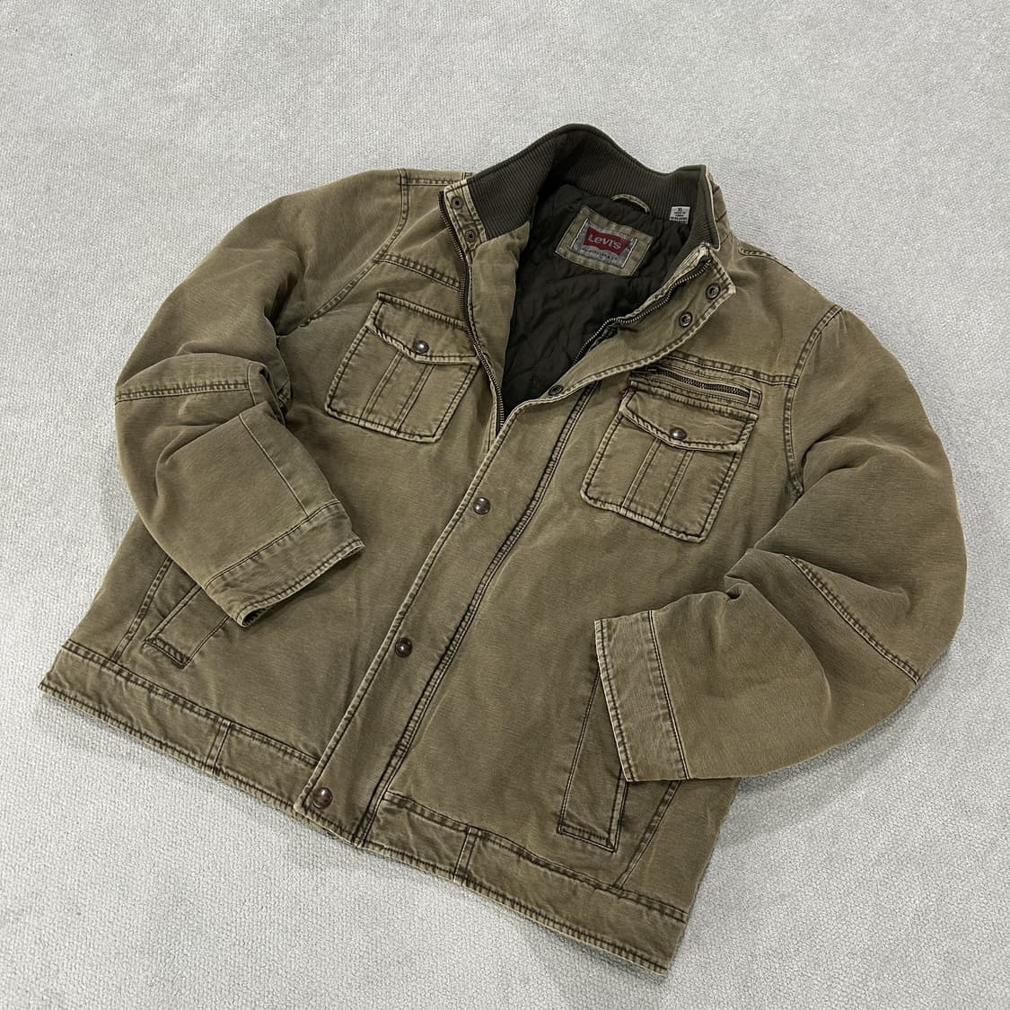 리바이스 y2k 카키색 야상 자켓 XL 상품이미지1