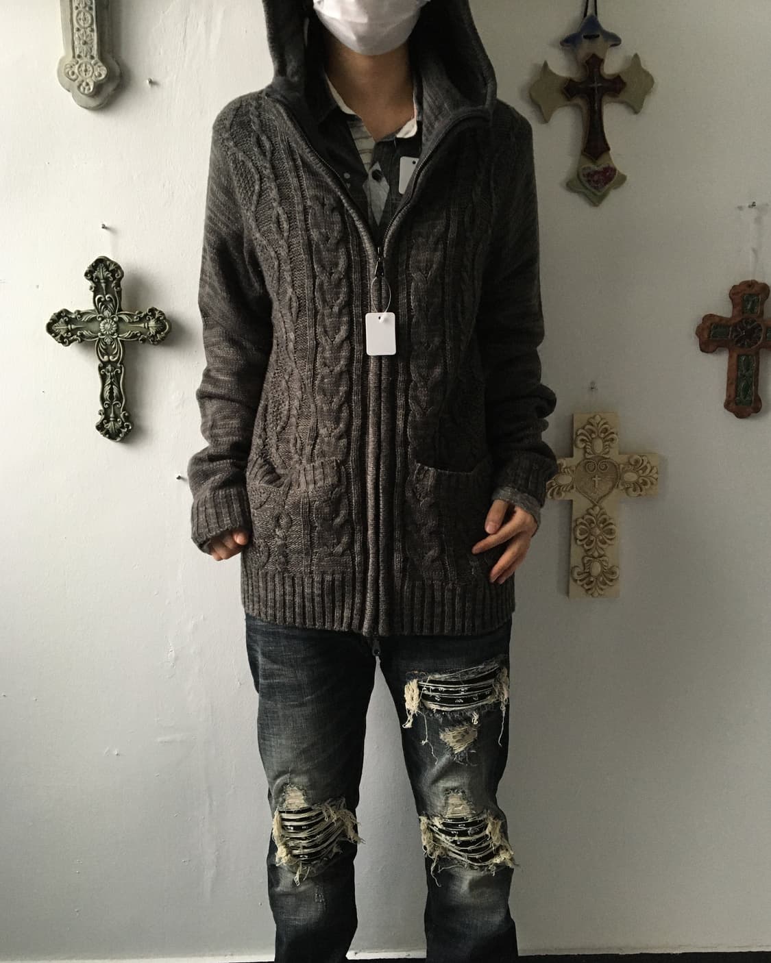 In the attic knit hood zip up 상품이미지4