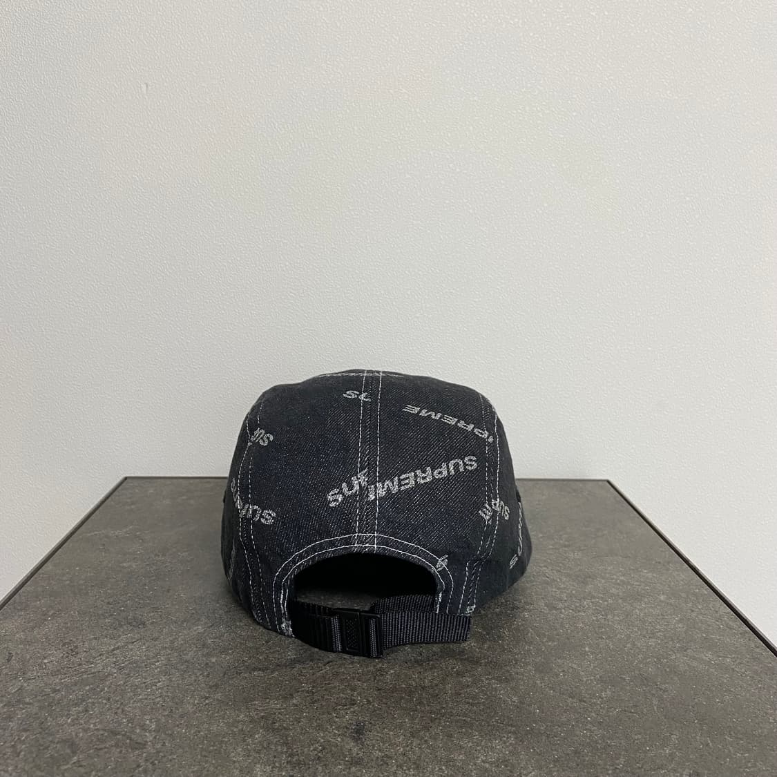 (OS) 슈프림 박스로고 캠프캡 모자 데님 블랙 상품이미지4