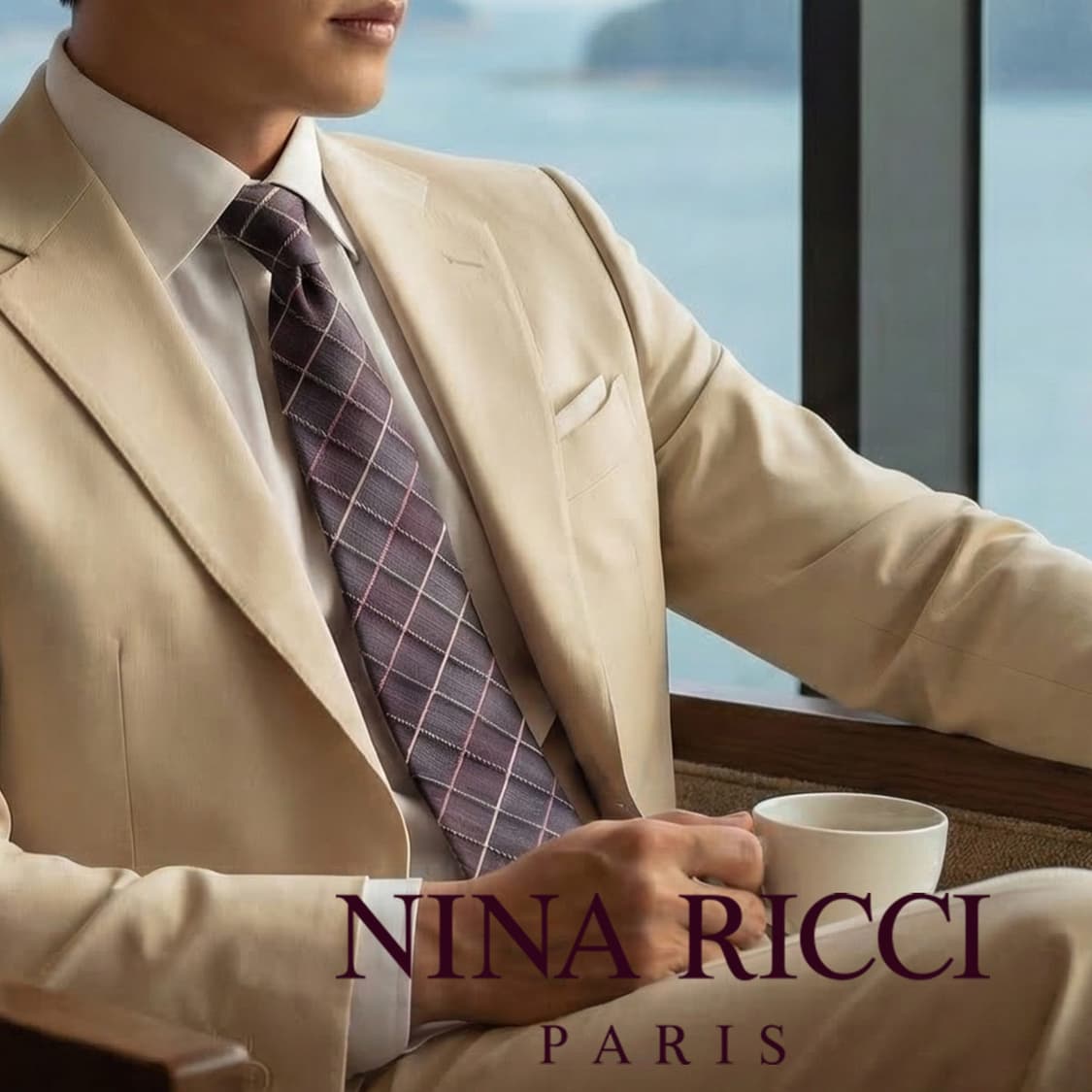 니나리치 실크 퍼플 체크 넥타이 9.5cm A+등급 K2212
 상품이미지1