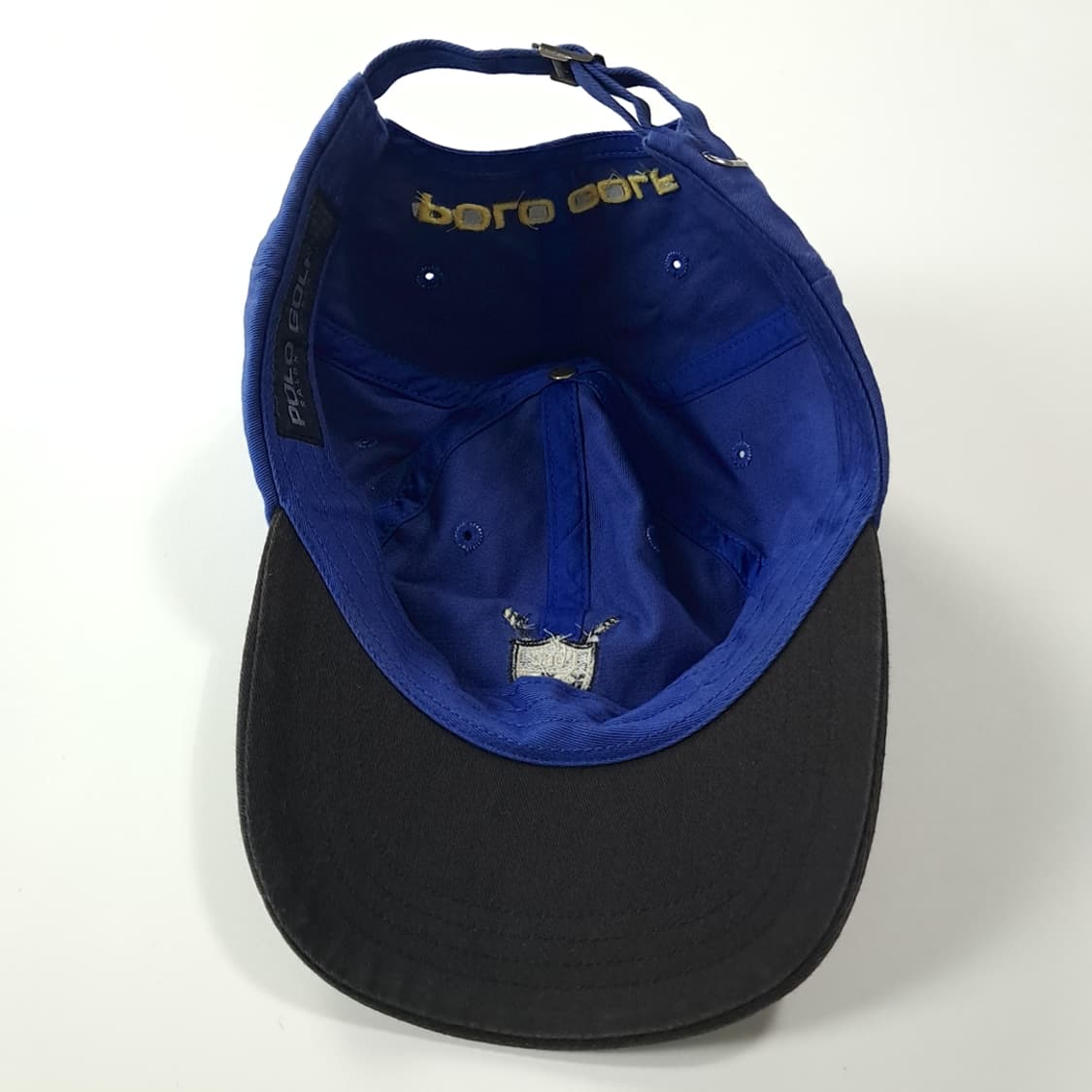 CK427 L 폴로 90s 대만판 블루 블랙 투톤 쉴드 로고 볼캡 모자 상품이미지8