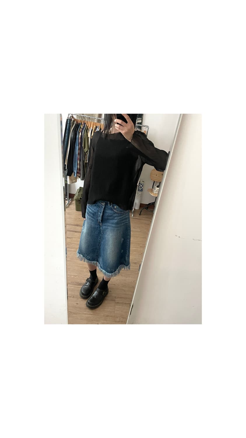 Vtg denim sk 상품이미지2