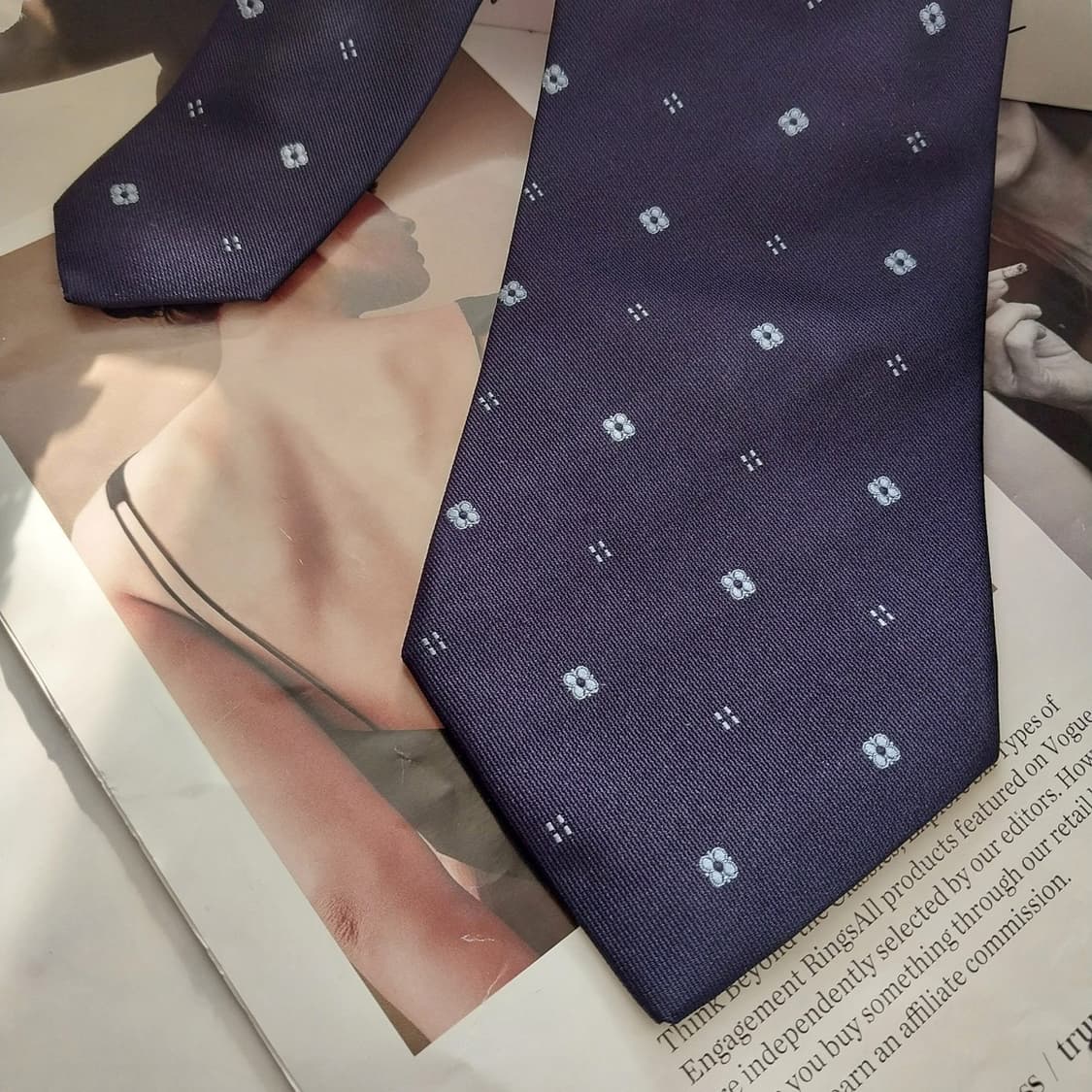 앤드류스타이 실크 네이비 자카드 넥타이 9.5cm A+등급 K1355
 상품이미지3