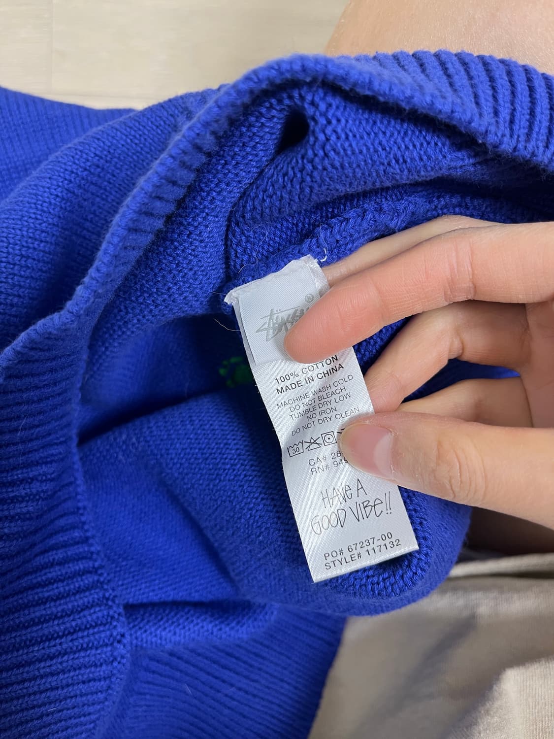 스투시 로고 니트 스웨터 베스트 상품이미지6