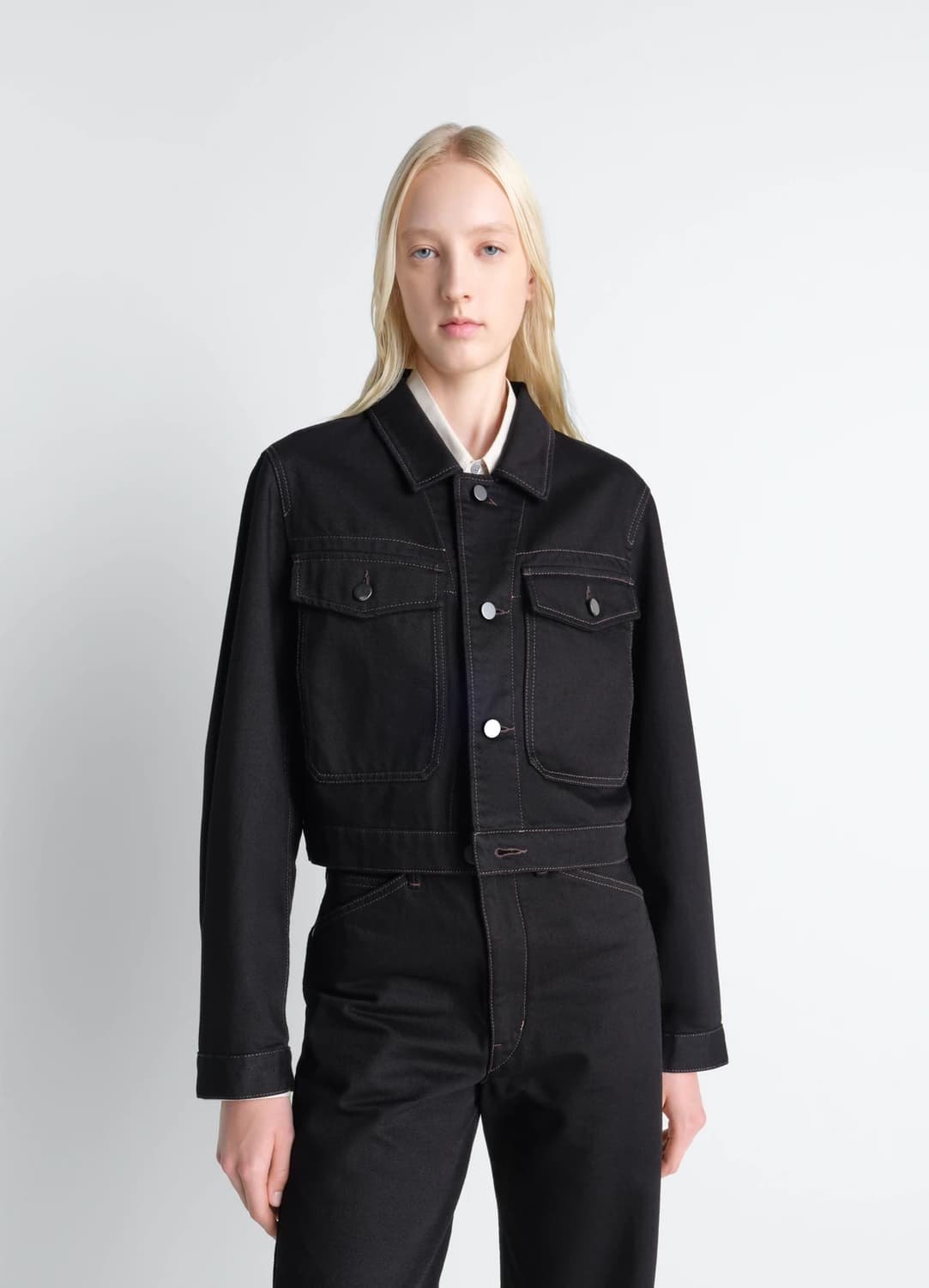 [36,38]르메르 26ss 크롭 데님 블루종/블랙 상품이미지1