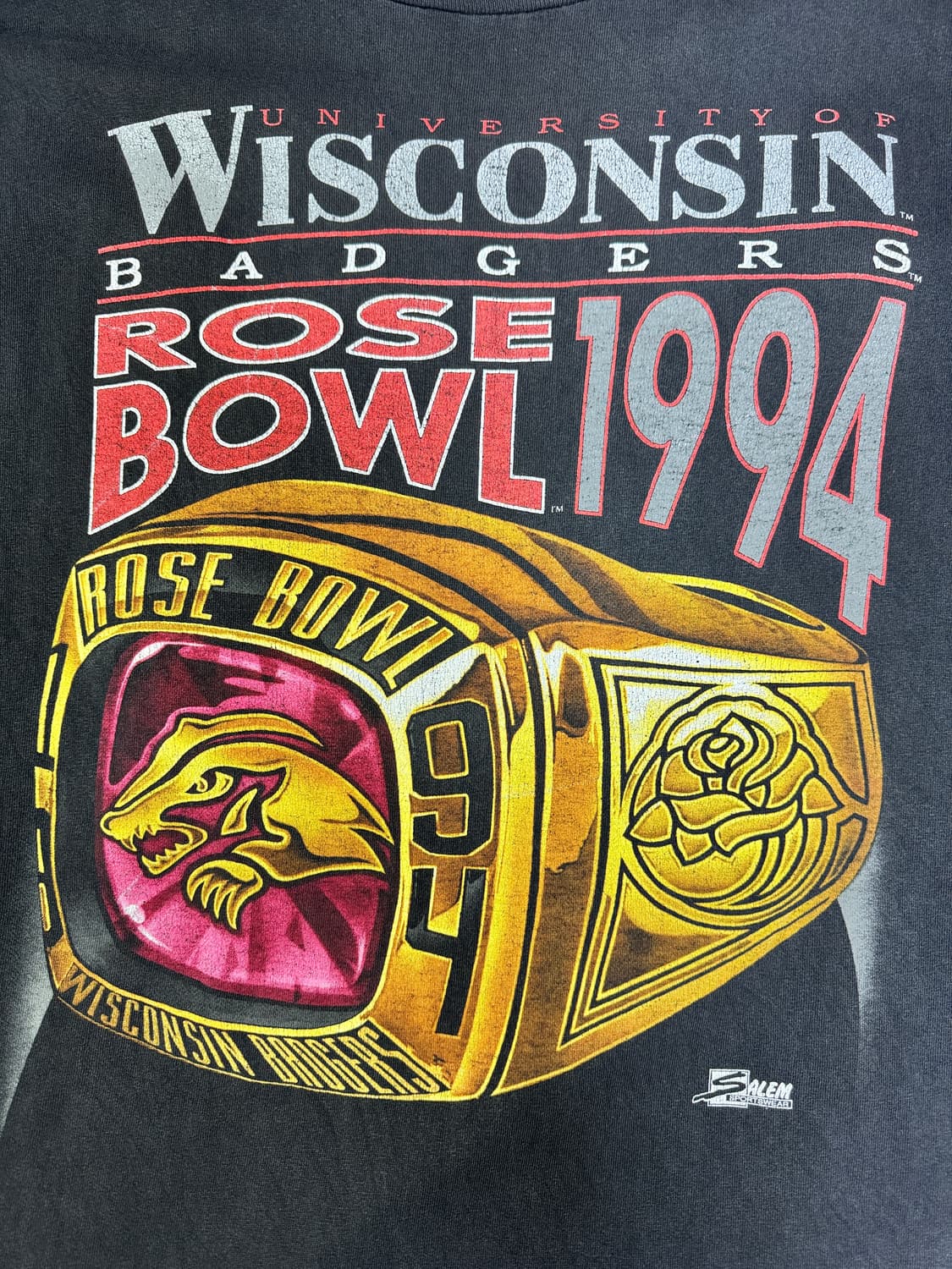 빈티지 90s 위스콘신 배저스 로즈볼 우승 기념 티셔츠 XL 상품이미지2