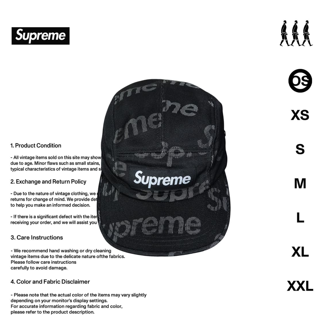 슈프림 렌티큘러 캠프 캡 상품이미지1