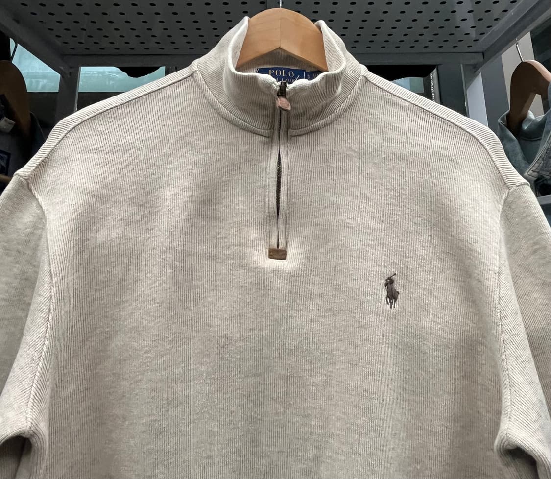 폴로 랄프로렌 하프집업 맨투맨 아이보리 상품이미지2