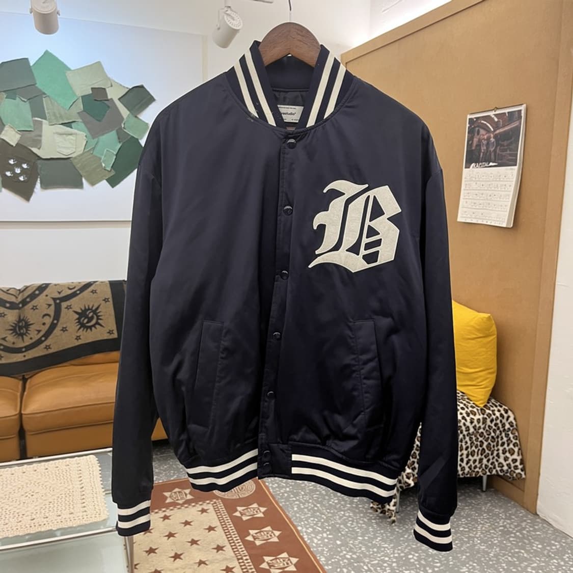 비바스튜디오 올드스쿨 스트릿힙합 고딕 바시티자켓 L C09984 상품이미지3