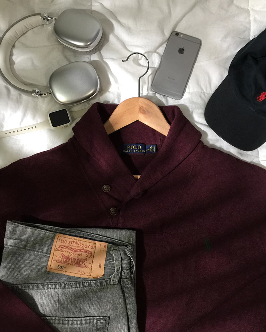 (MAN) 폴로랄프로렌 숄카라 버튼넥 스웻 XL 상품이미지1