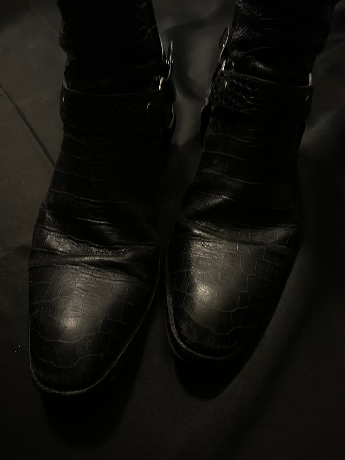 생로랑 크로커다일 모터사이클 하네스 부츠 상품이미지6