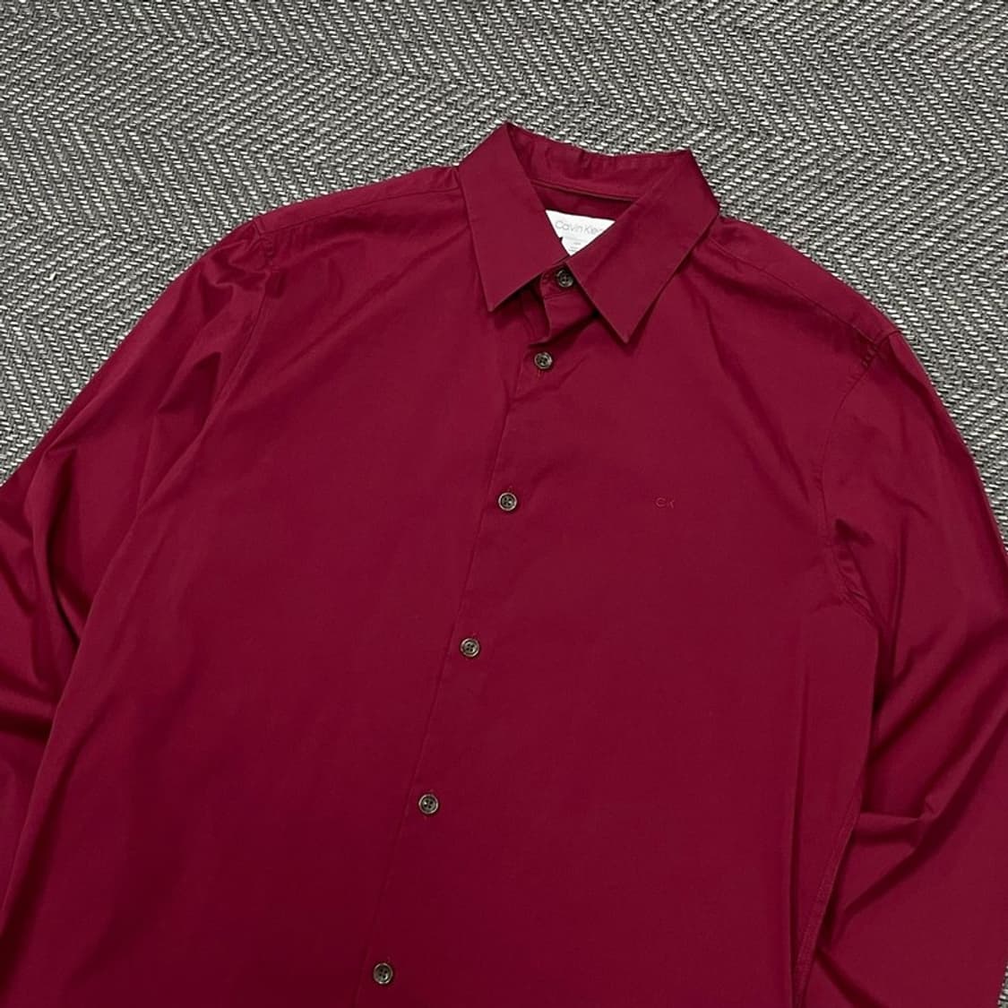 캘빈 클라인 자수 로고 코튼 셔츠 v0327 상품이미지3