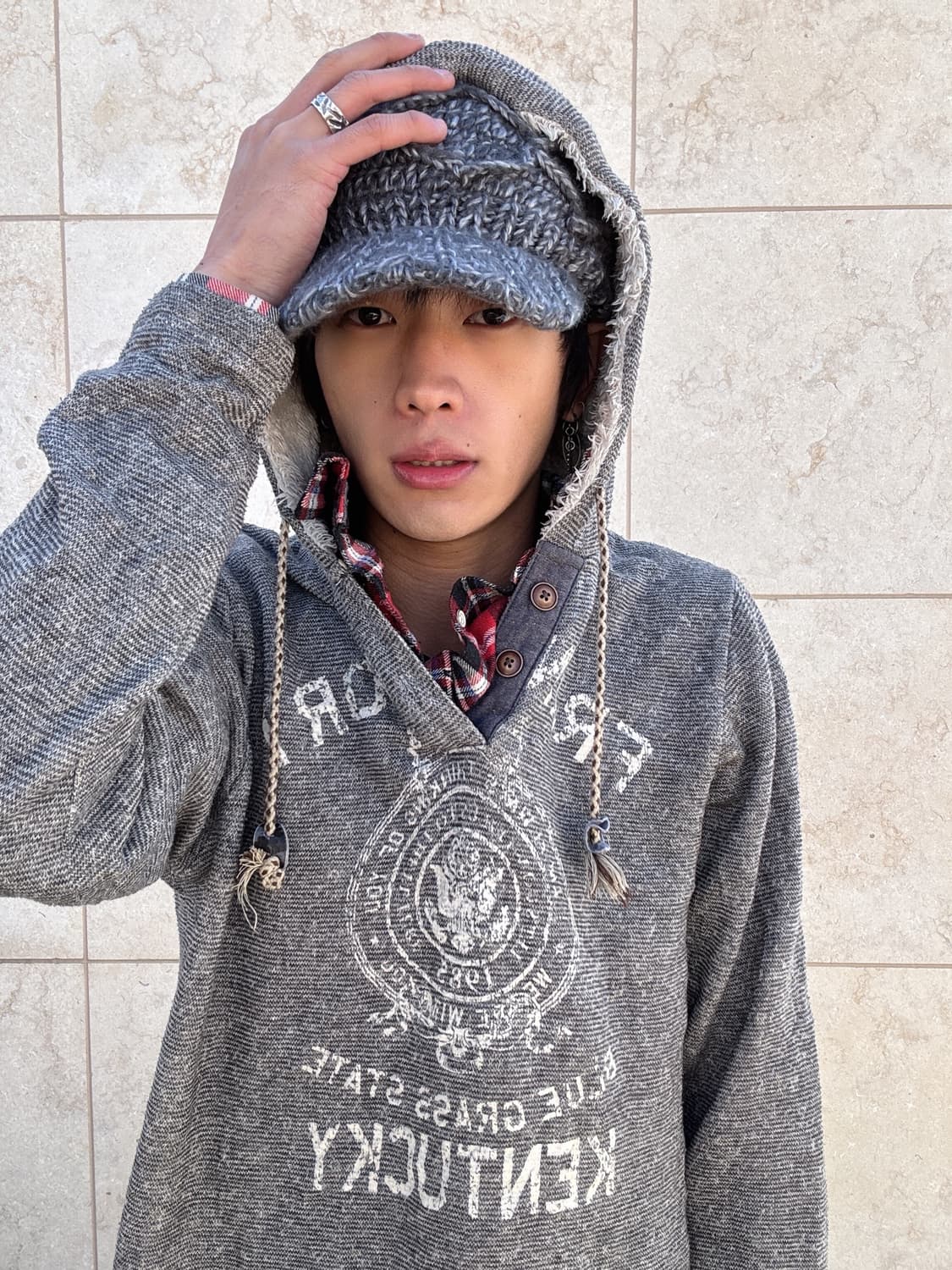 Grey Knit Cap 상품이미지1