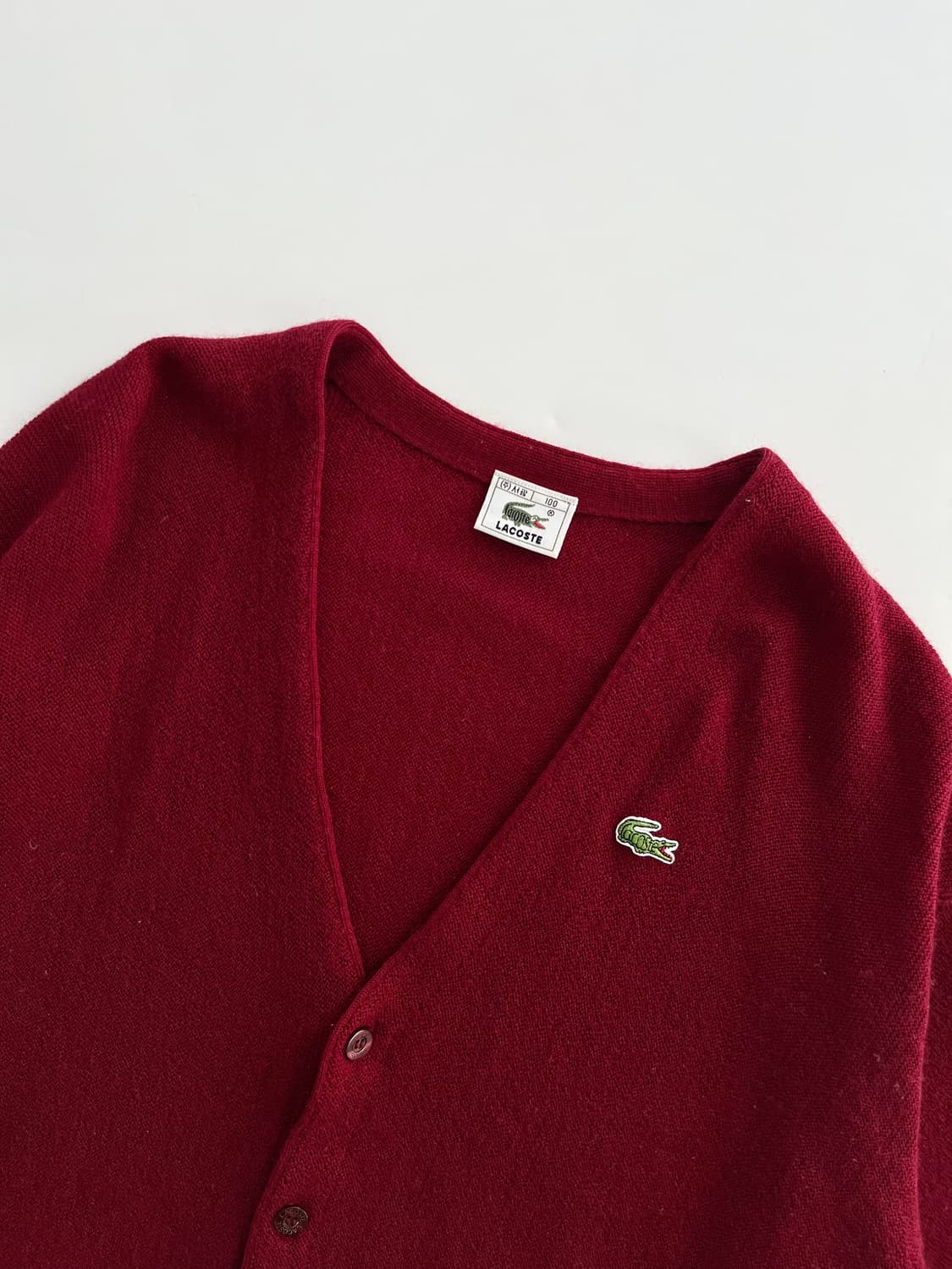 Lacoste 라코스테 레드컬러 울 가디건 상품이미지4