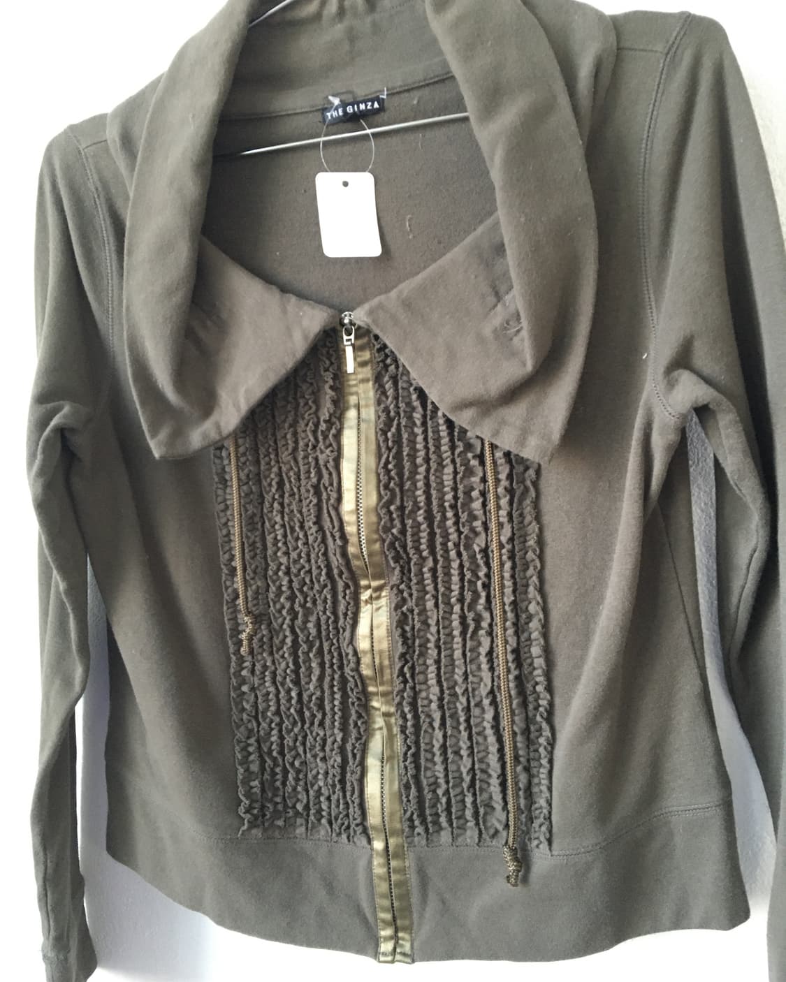 Neck point frill zip up 상품이미지3