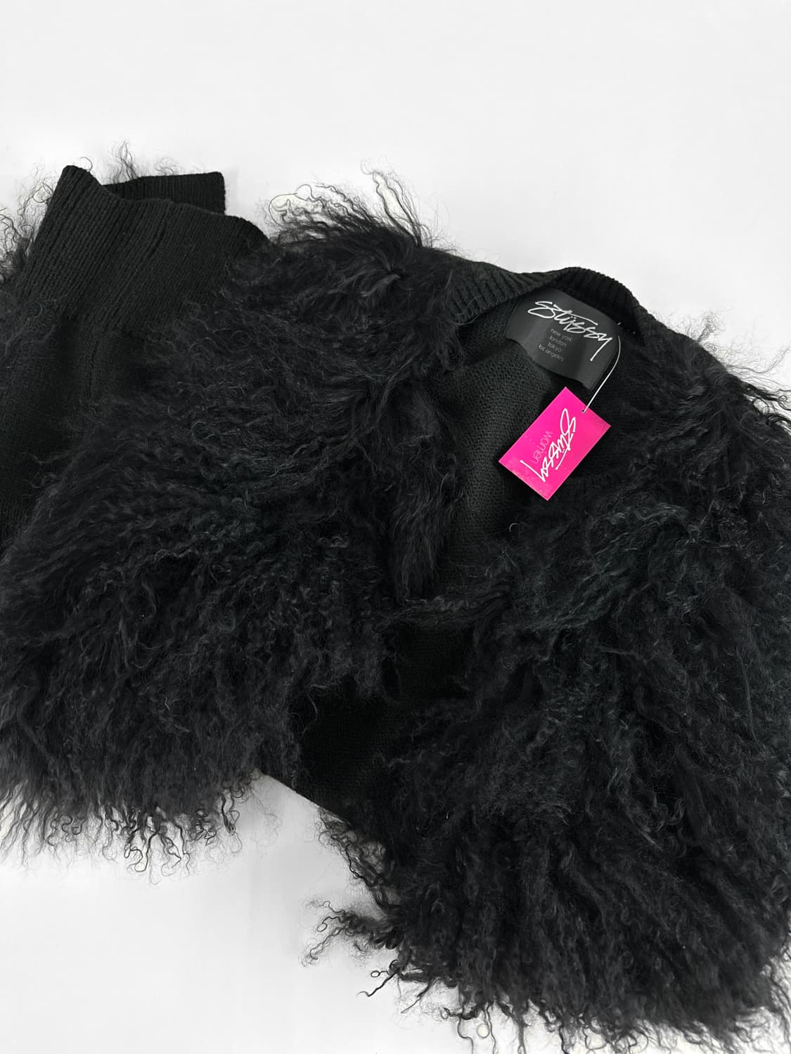 (Deadstock) 스투시 우먼 12FW 티베트램 퍼 니트 베스트 상품이미지4