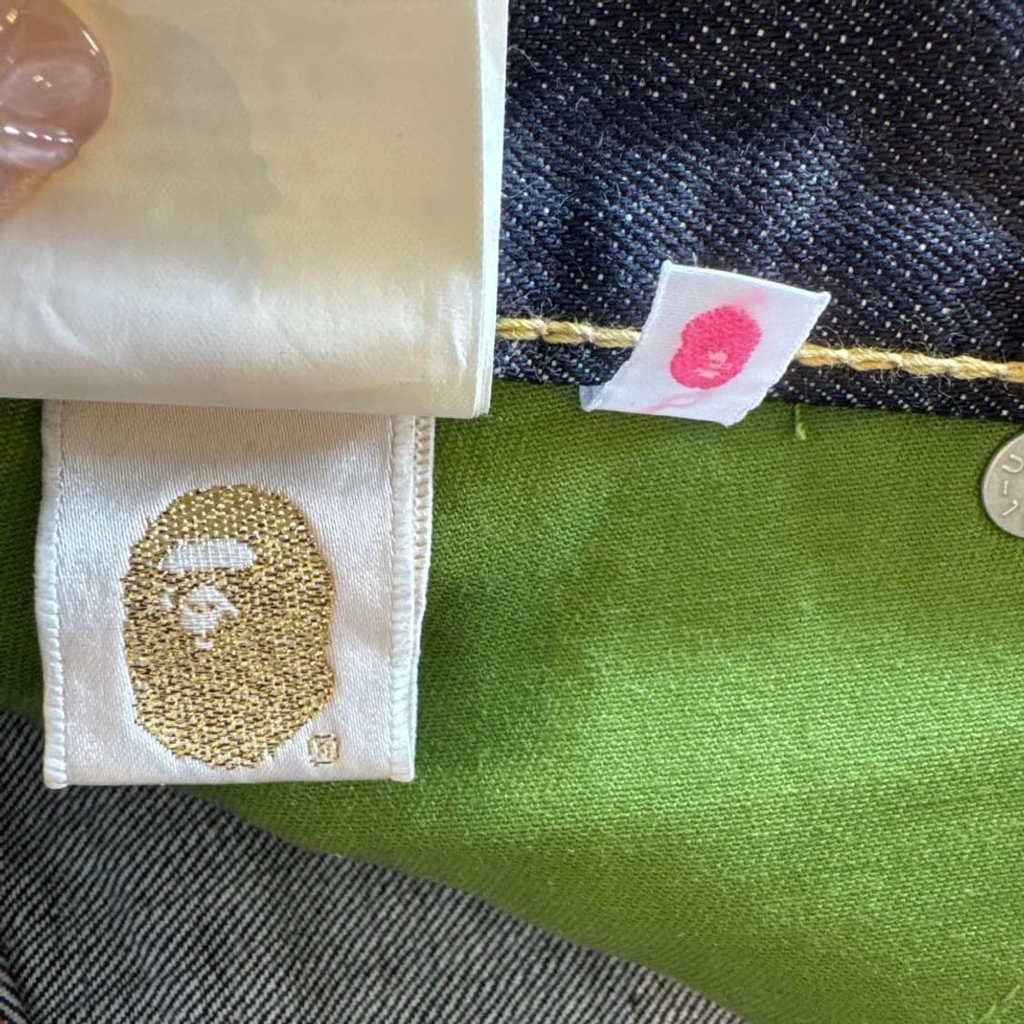 BAPE 베이프 자수 데님 미니 스커트 치마 상품이미지5