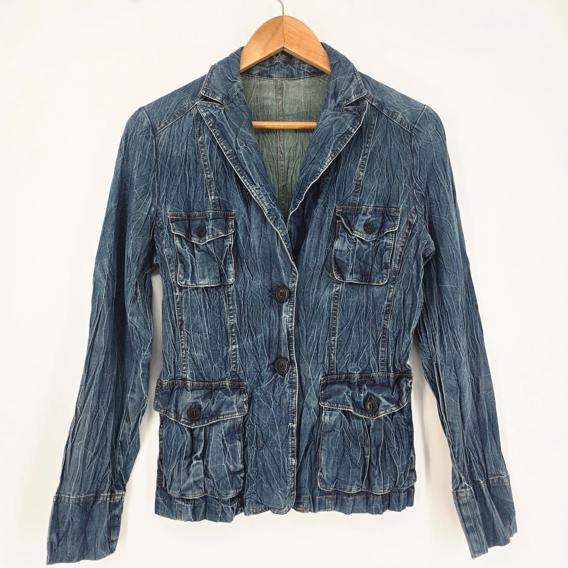Y2K wrinkle 일본 빈티지 데님 자켓 상품이미지1