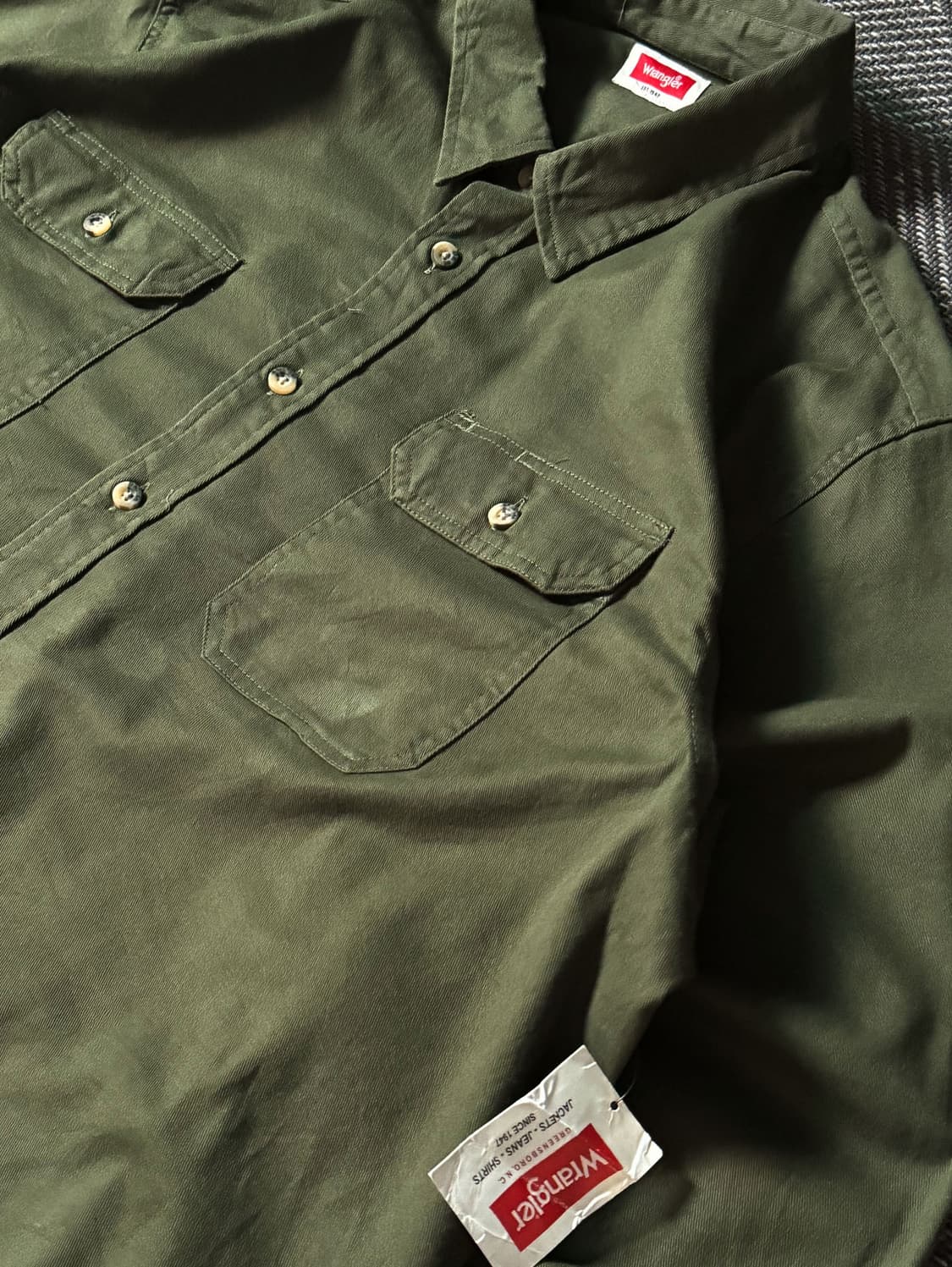 랭글러 데드스탁 올리브 헤비코튼 워크 셔츠 (110) 상품이미지4