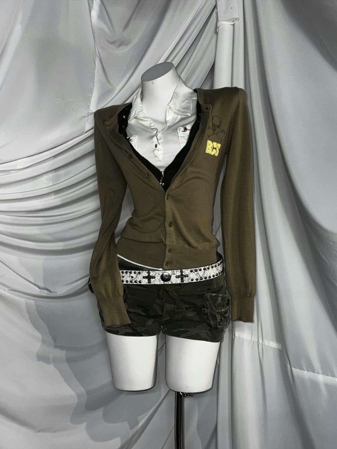 00‘sY2k 카키 카모포켓 RodeoCrowns 카키프레피 코디세트  상품이미지6