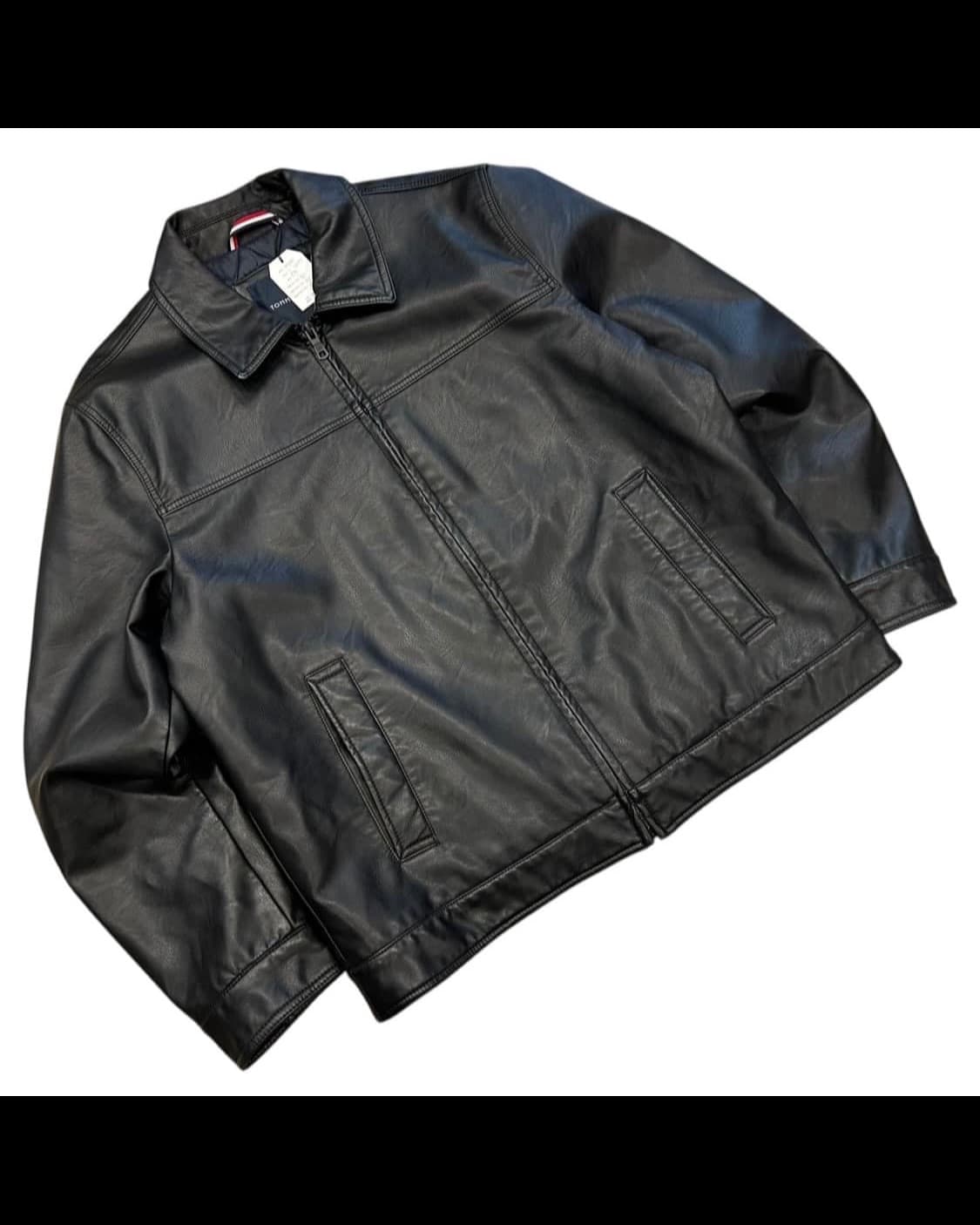 Tommy Hilfiger 23FW 가죽 자켓 블랙 L 상품이미지1