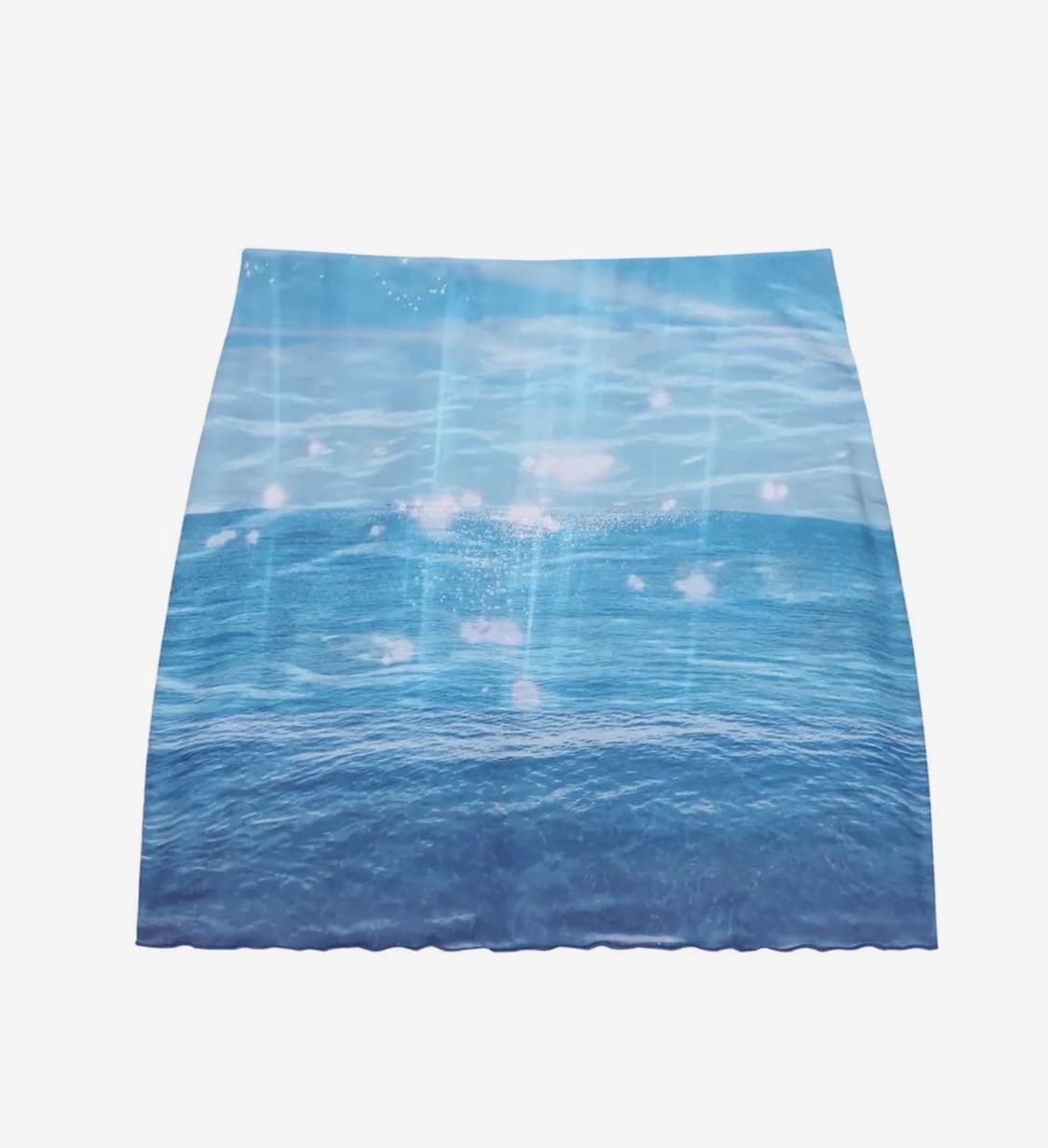 클럿스튜디오 언더 웨이브 트임 스커트 바다 물결 윤슬 여름 상품이미지5