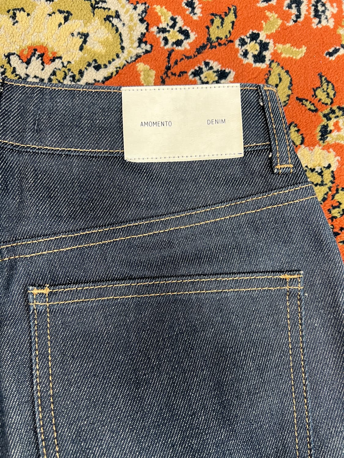 [0사이즈] AMOMENTO 아모멘토 인디고 데님 팬츠 상품이미지5