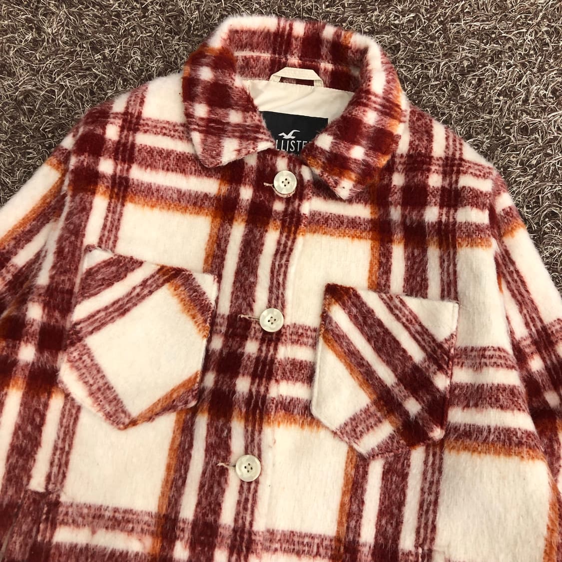 홀리스터 오버핏 플레이드 체크 셔츠 자켓 상품이미지2