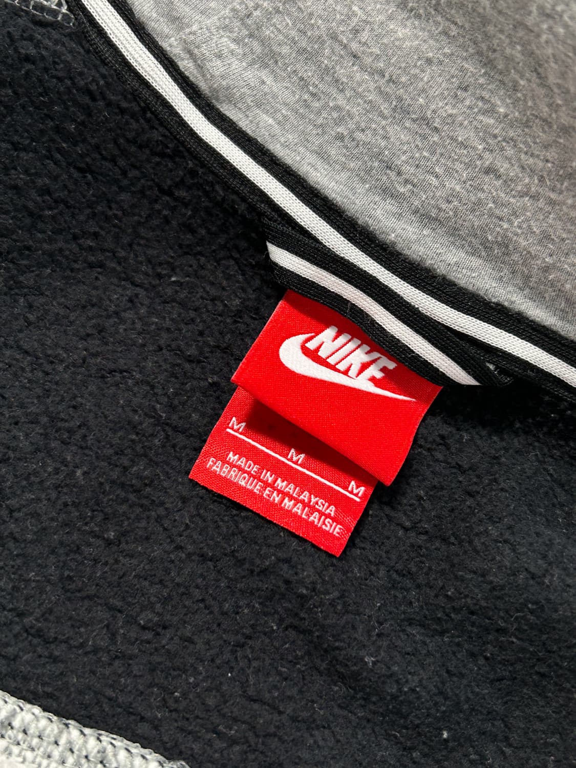 나이키 그레이 배색 기모 후드집업 M   상품이미지6