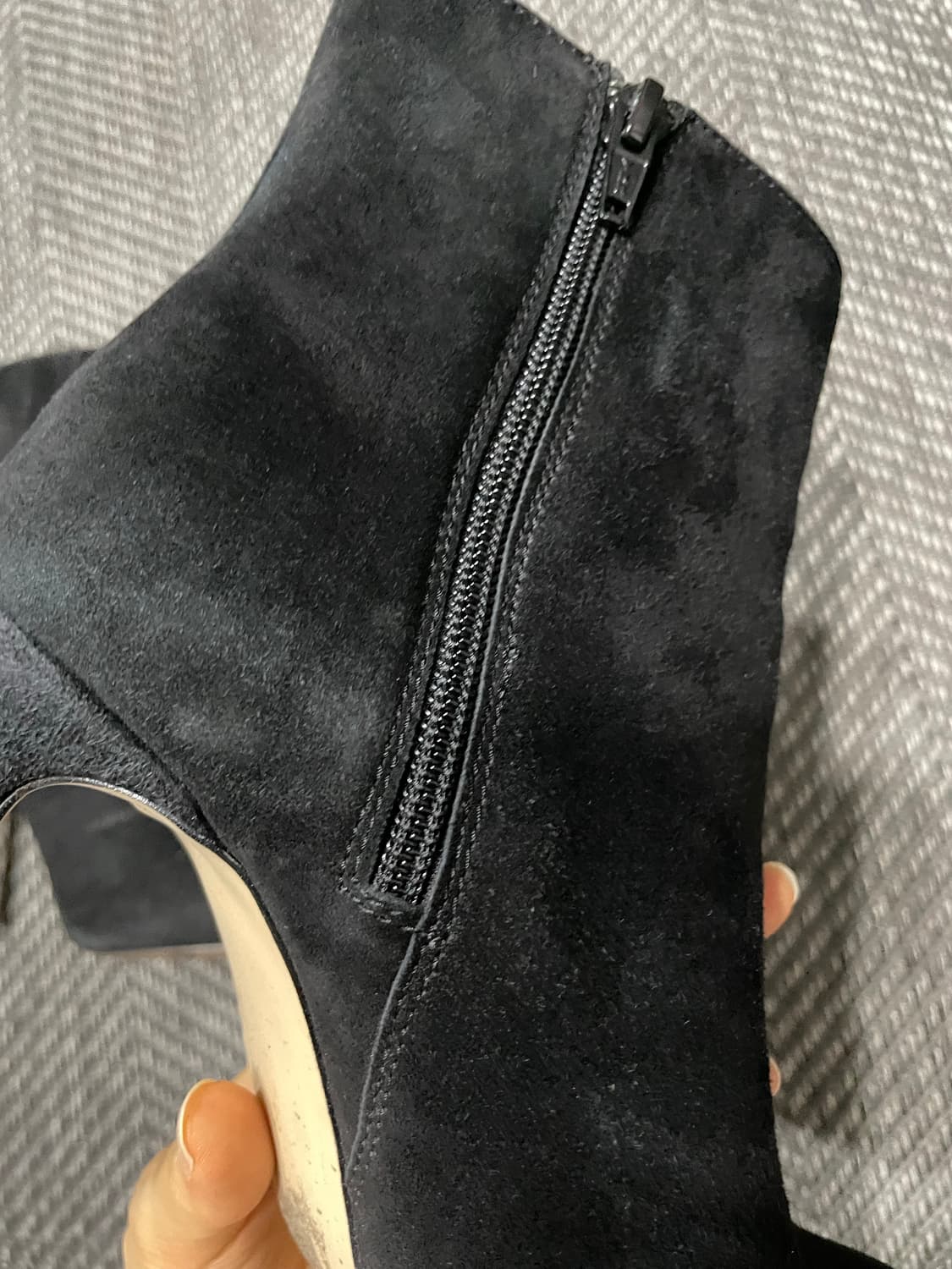 H&M 스웨이드 앵클 부츠 블랙 EU37/한국 235 상품이미지8