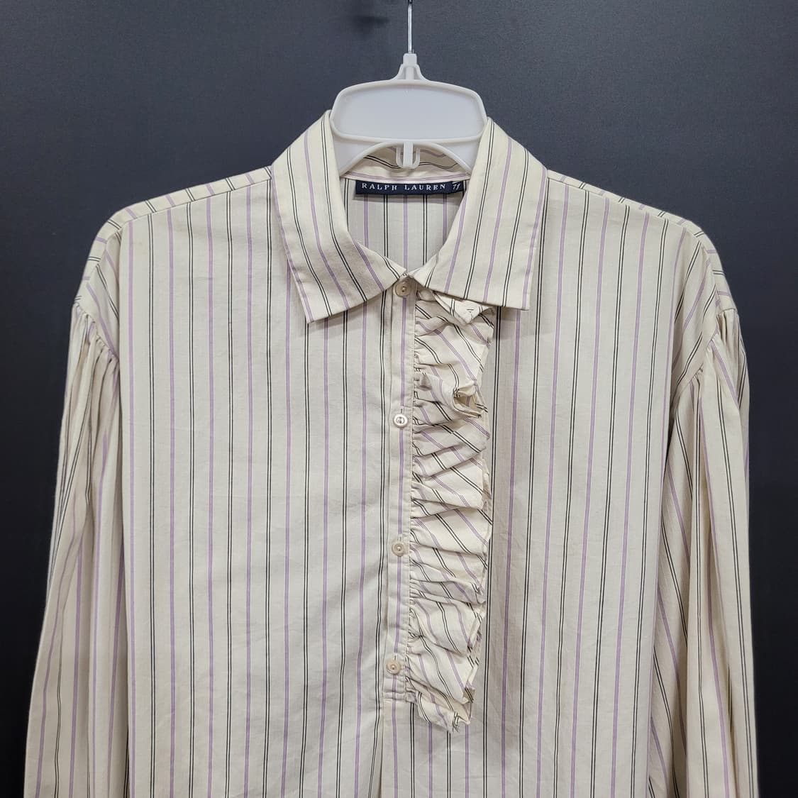 Ralph Lauren 랄프로렌 스트라이프 오버핏 프릴 셔츠 상품이미지2