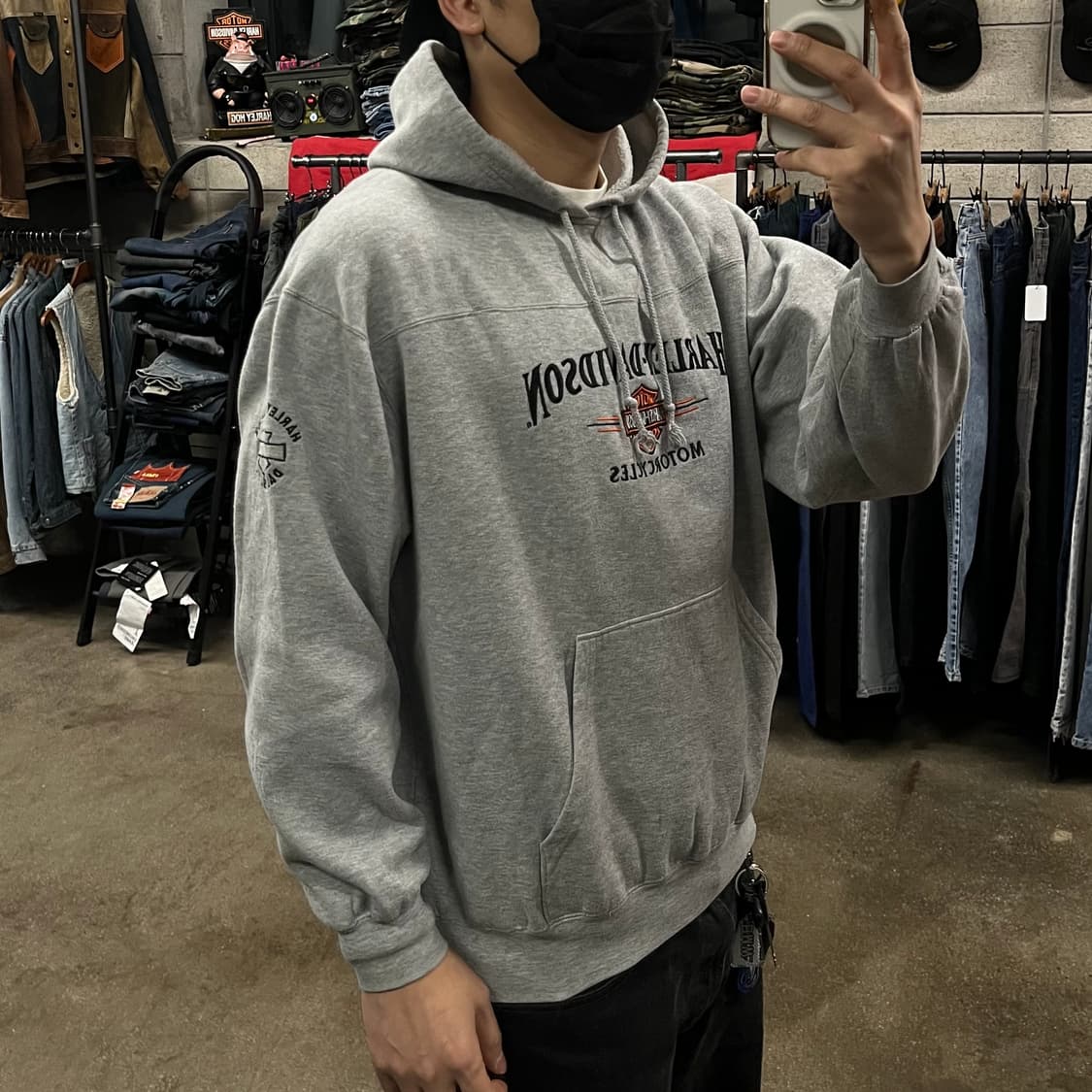 할리데이비슨 로고 후드티 (100) 상품이미지6