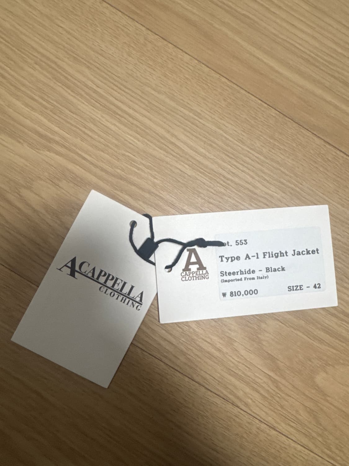 아카펠라클로딩 A-1(Lot. 553) 42 size 상품이미지2