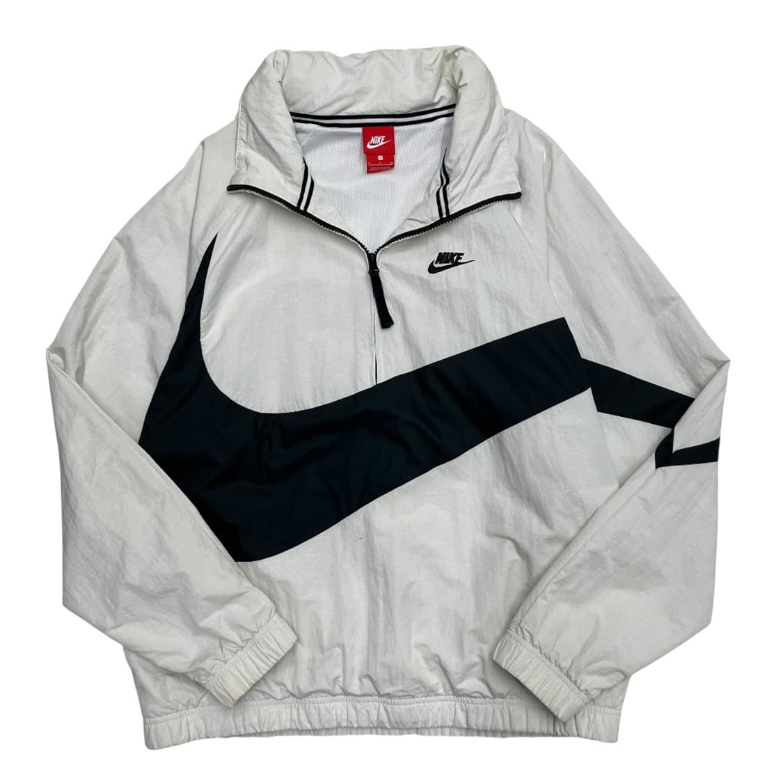 나이키 블랙 스우시 화이트 바람막이 S 상품이미지4